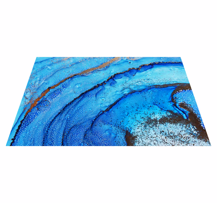 Alfombra vinílica textura azules abstractos - TenVinilo