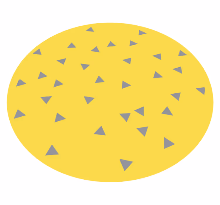 Alfombra vinílica geométrica diseño de triángulo amarillo - TenVinilo