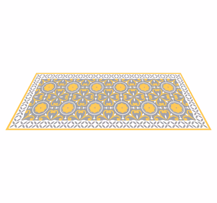 Alfombra hidráulica vinílica Pantone amarillo - TenVinilo