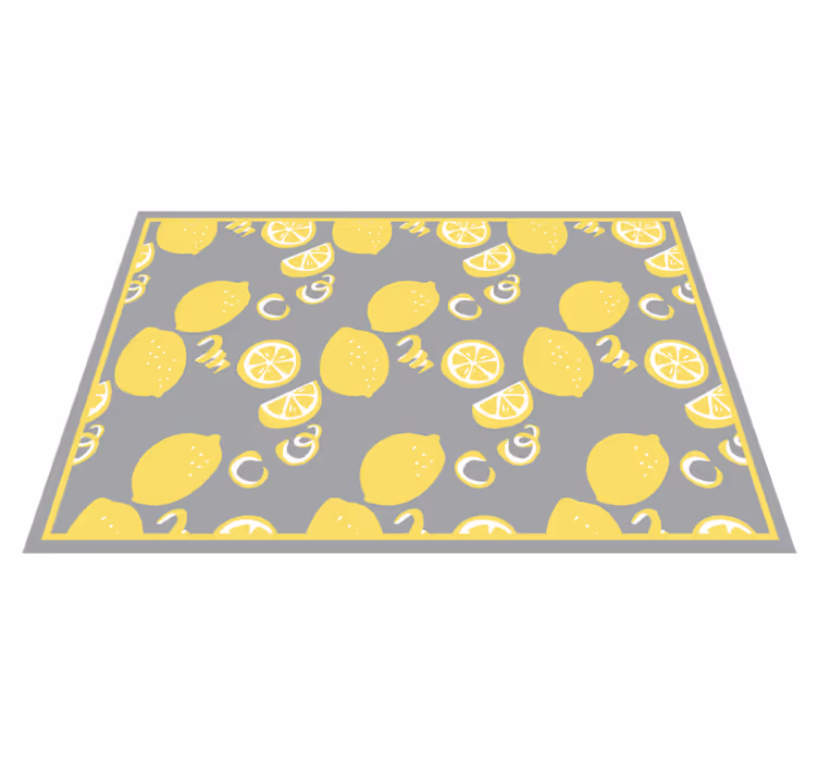 Alfombra vinílica cocina motivo de frutas cítricas - TenVinilo