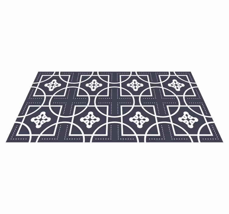 Alfombra vinílica geométrica juego de formas - TenVinilo