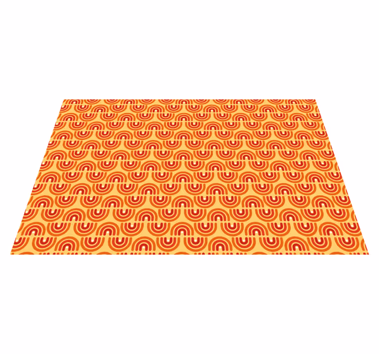 Alfombra vinílica vintage 70 grandes olas - TenVinilo