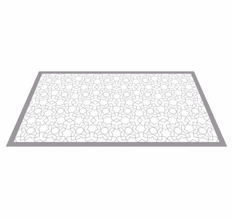 Alfombrahidráulica vinílica gris de estrellas blancas - TenVinilo