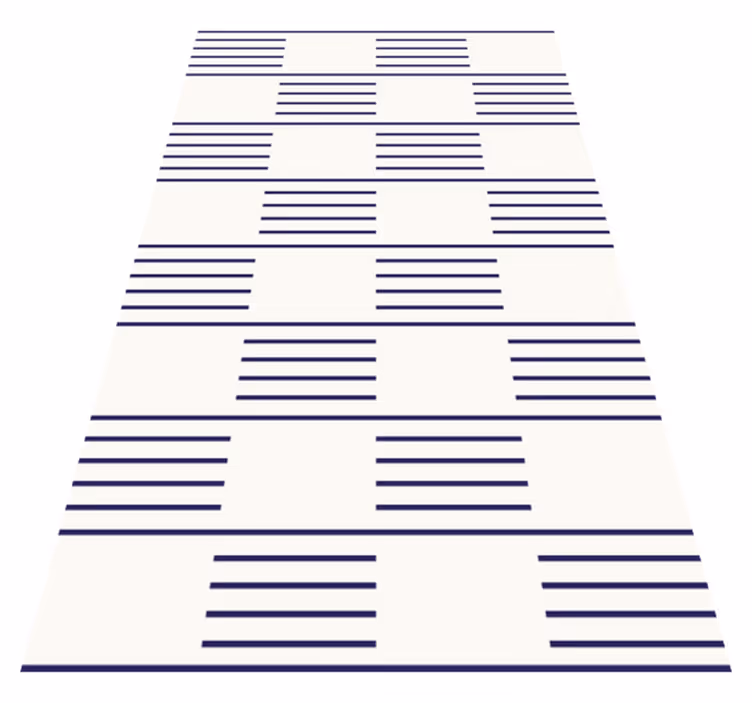 Alfombra vinílica nórdica cuadrados con rayas - TenVinilo