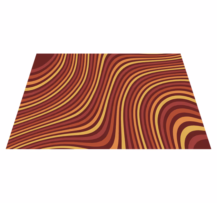 Alfombra vinílica Olas del arco iris pop los 70 - TenVinilo