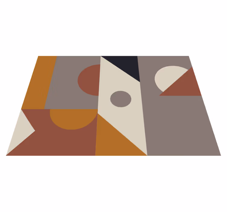Alfombra vinílica moderna formas geométricas abstractas - TenVinilo