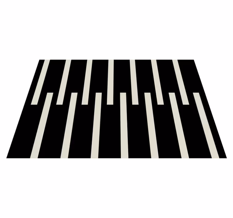 Alfombra vinílica Líneas negras estilo nórdico - TenVinilo