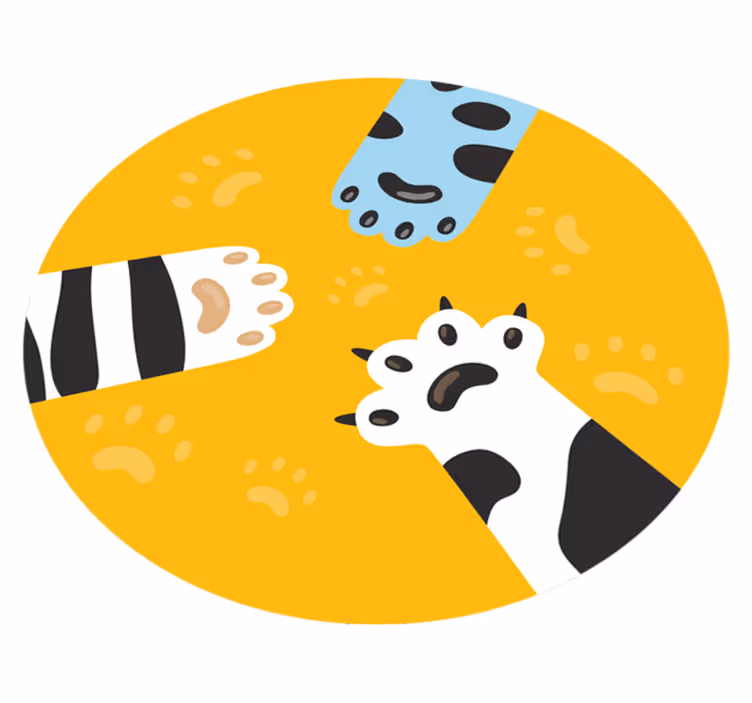 Aflombra vinílica animales huellas de patas de gato - TenVinilo