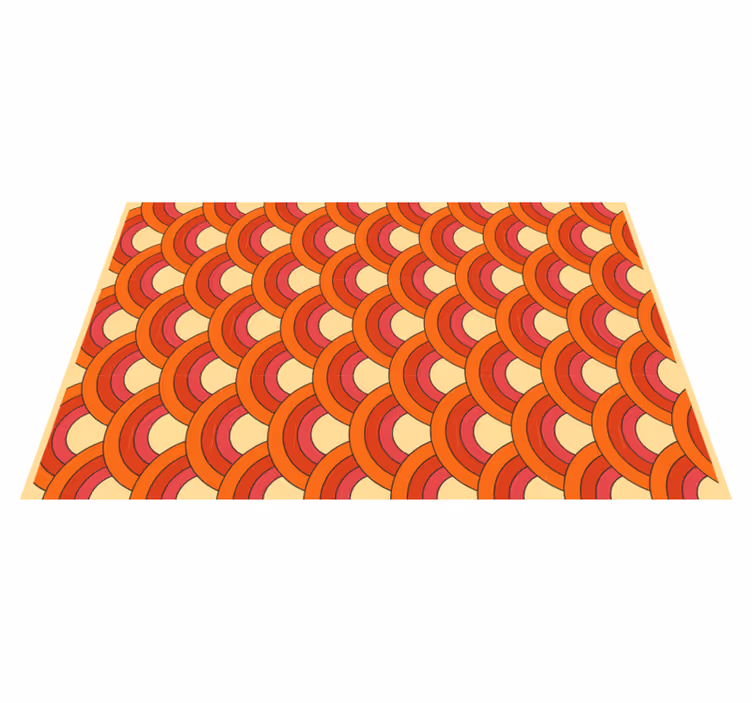 Alfombra vinílica geométrica motivos de ondas vibrantes - TenVinilo