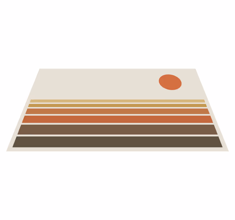 Alfombra vinílica dormitorio patrón rayas atardecer - TenVinilo