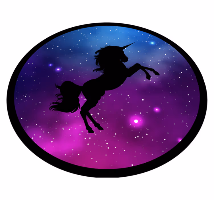 Alfombra vinílica infantil escena mágica del unicornio - TenVinilo