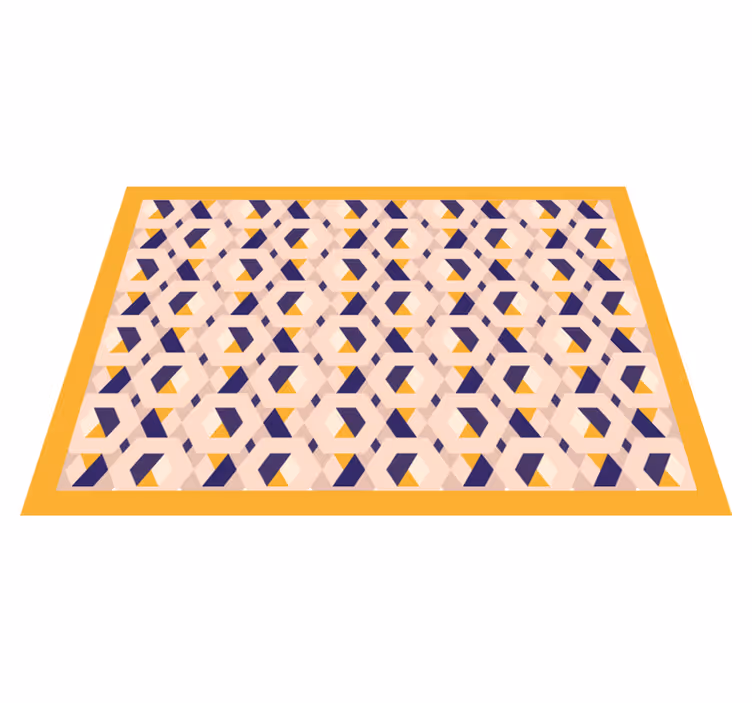 Alfombra vinílica cocina concepto geométrico alegre - TenVinilo