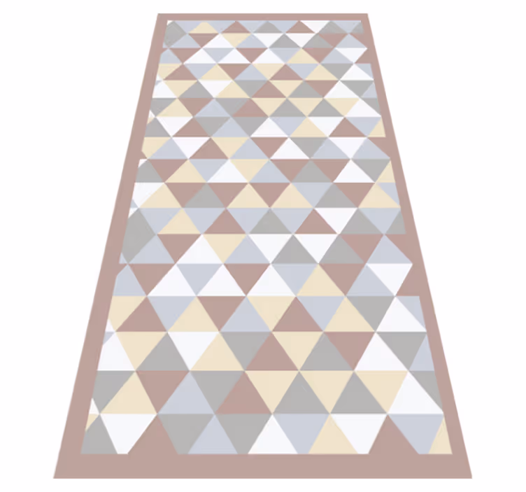 Alfombra vinílica geométrica paleta de colores triangular - TenVinilo
