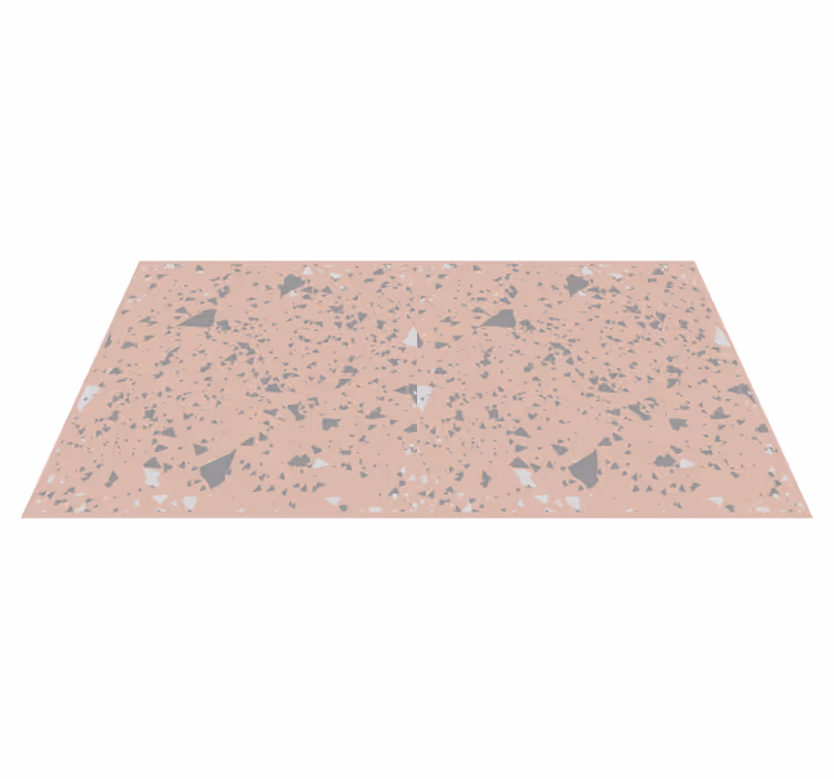 Alfombra vinílica textura Terrazzo rosa y gris - TenVinilo