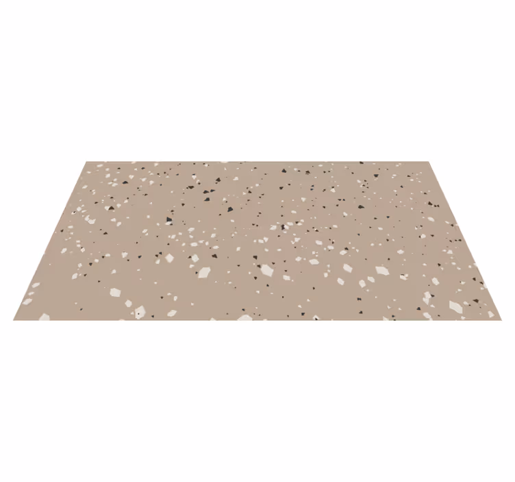 Alfombra vinílica imitación mármol patrón de terrazo neutro - TenVinilo