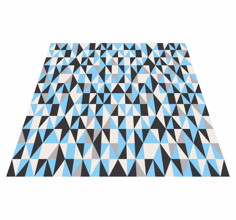 Alfombra vinílica geométrica motivo triangular - TenVinilo