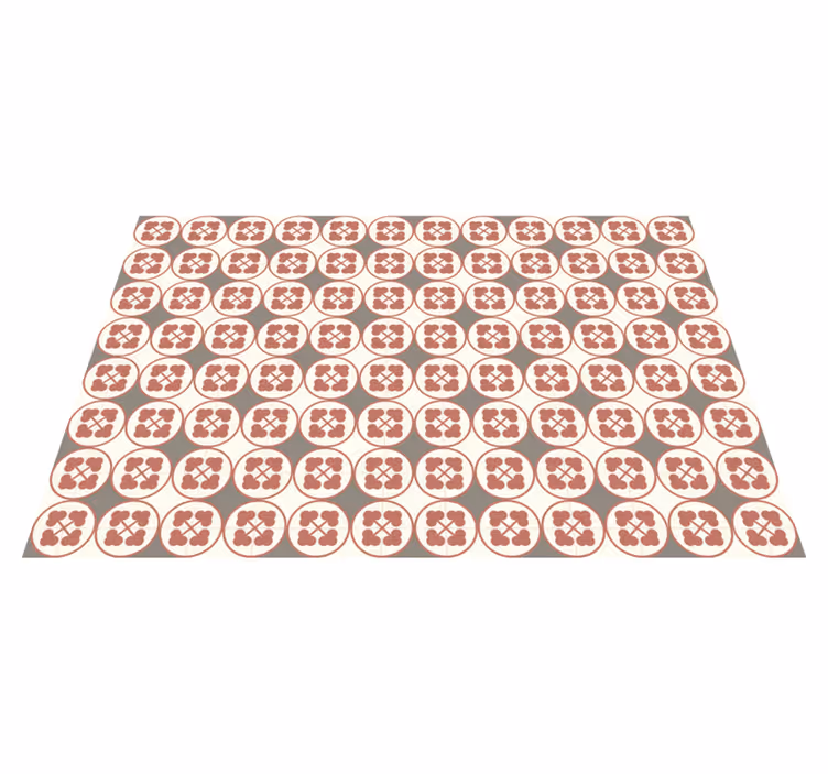 Alfombras de vinilo de azulejos naranja pastel  - TenVinilo