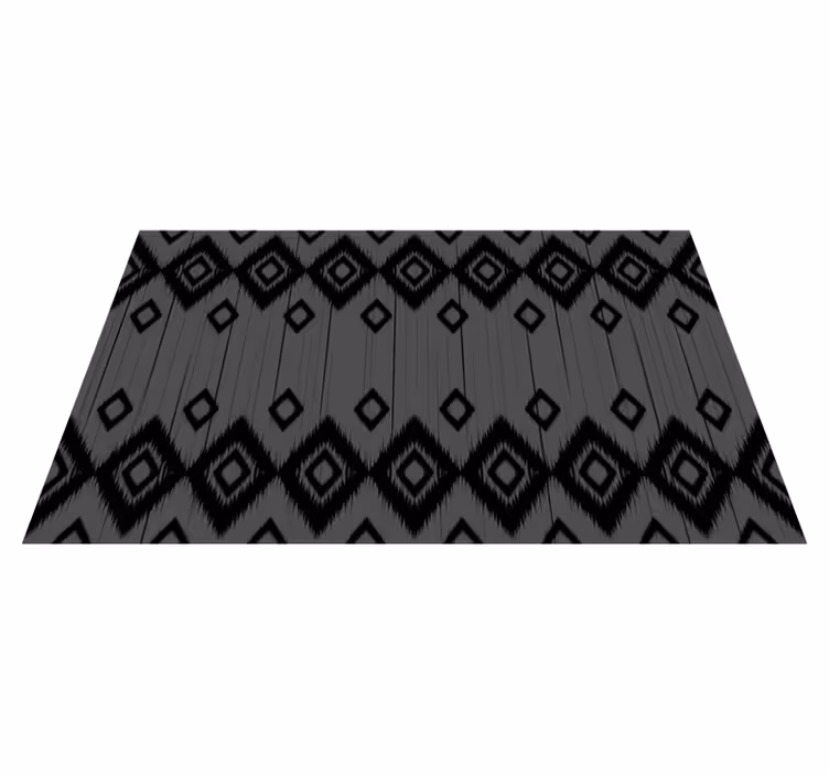 Alfombra vinilo rectangular en gris y negro - TenVinilo