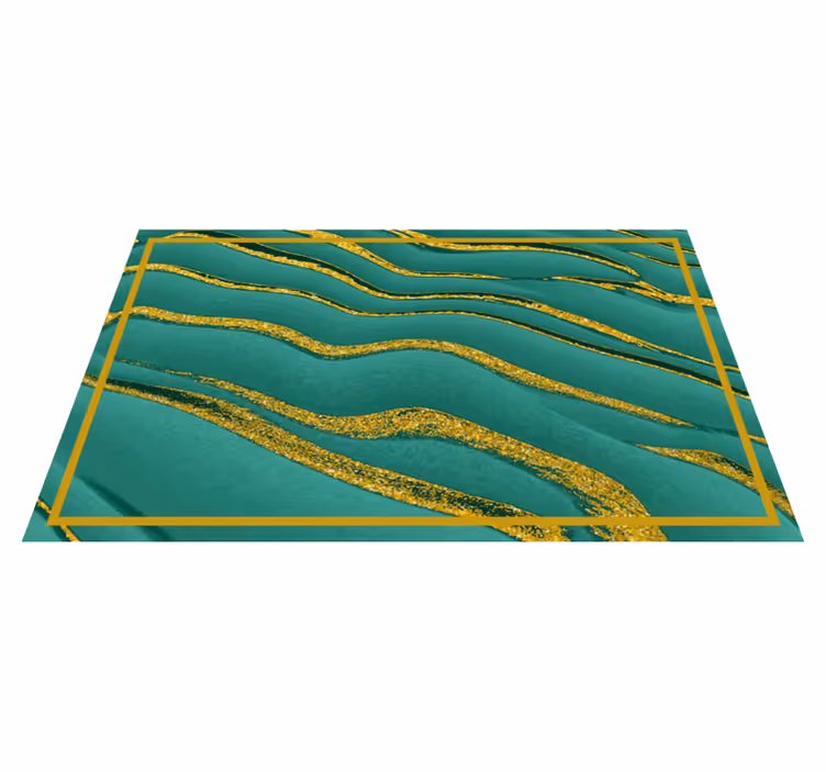 Alfombra vinílica imitación mármol patrón de onda abstracto - TenVinilo