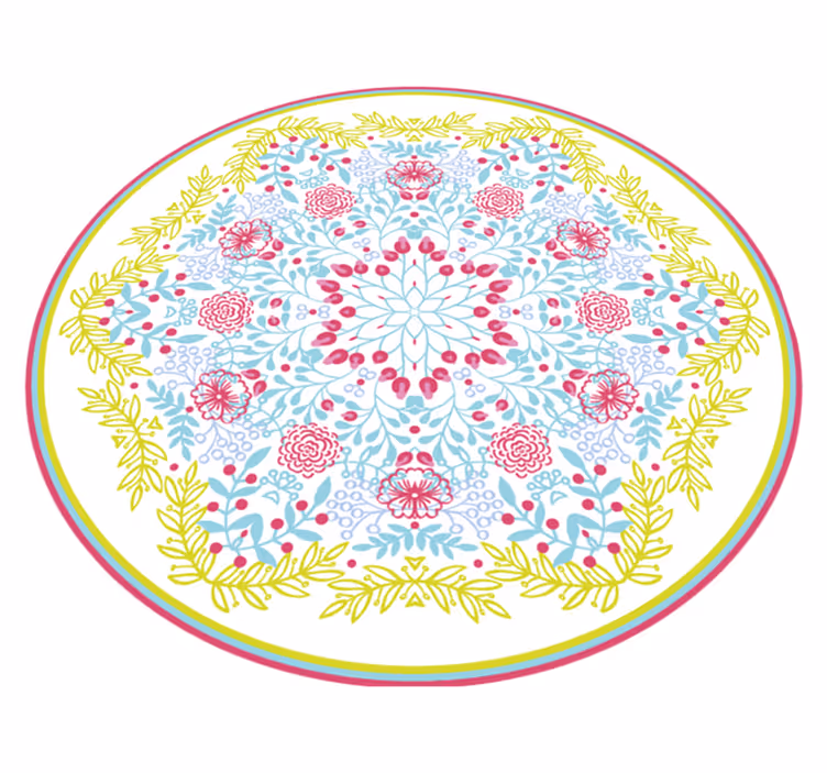 Alfombra vinílica mandala Crema gitana - TenVinilo