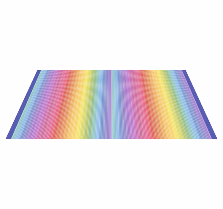 Alfombra vinílica rayas efecto arcoíris colorido - TenVinilo