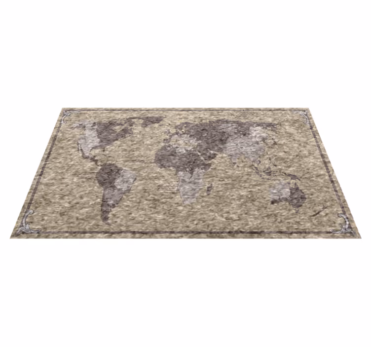 Alfombra vinilo rectangular Diseño en un pergamino envejecido - TenVinilo