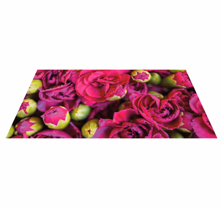 Alfombra vinílica flores ramos coloridos - TenVinilo