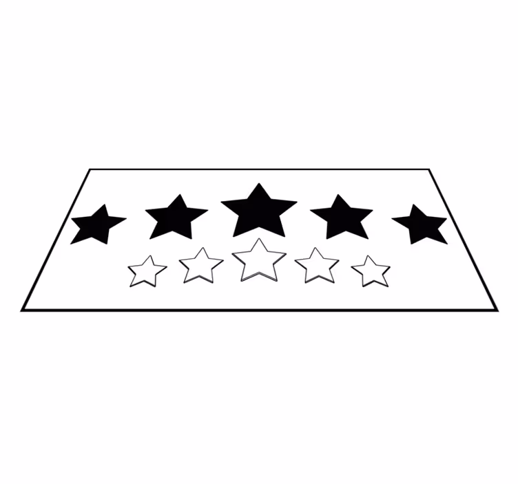 Alfombra vinilo recibidor Grandes estrellas negras - TenVinilo