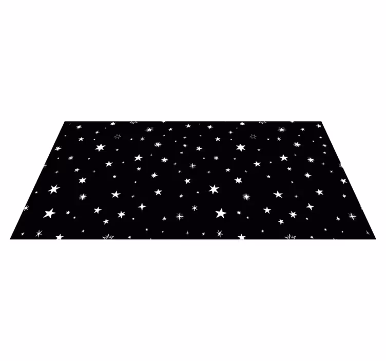 Alfombra vinílica de estrellas motivación nocturna - TenVinilo