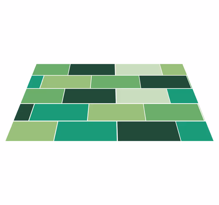 Alfombras de vinilo de azulejos Tonos verdes - TenVinilo