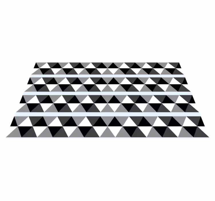 Alfombras de vinilo de azulejos Patrón negro y gris - TenVinilo