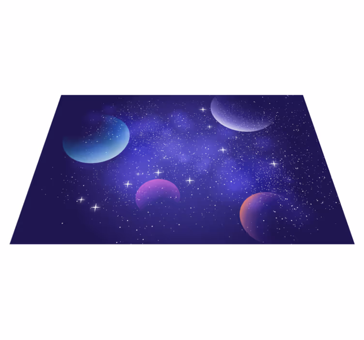 Alfombras vinílicas modernas Misterioso lugar con estrellas fugac - TenVinilo