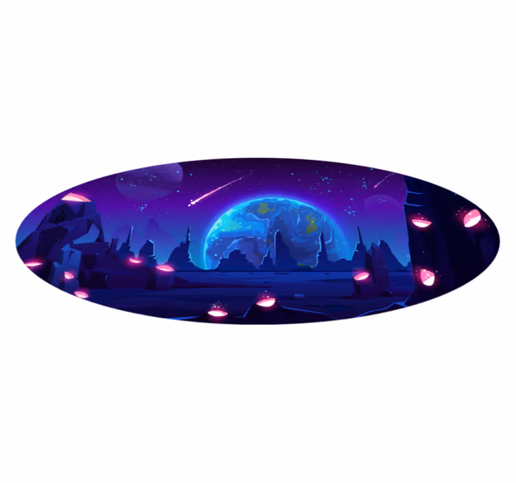 Alfombra vinílica de estrellas aventura galáctica - TenVinilo
