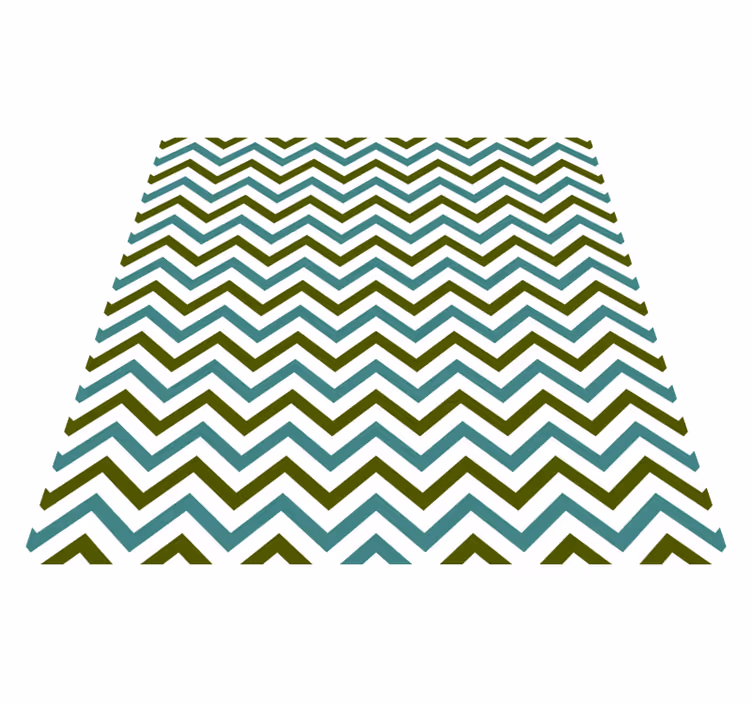 Alfombra vinilo cocina Patrón de zigzag de tres colores - TenVinilo