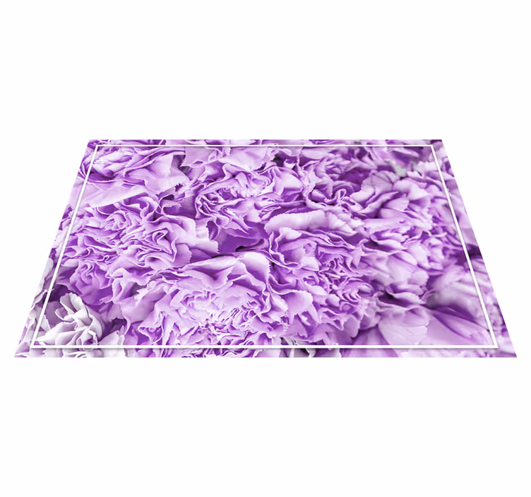 Alfombra vinílica flores púrpuras vibrantes - TenVinilo