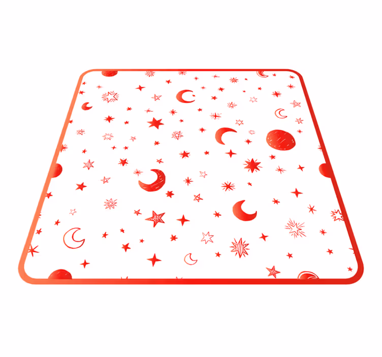 Alfombra vinílica de estrellas elementos celestiales - TenVinilo
