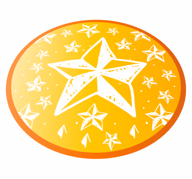 Alfombra vinílica de estrellas tema amarillo estrellado - TenVinilo