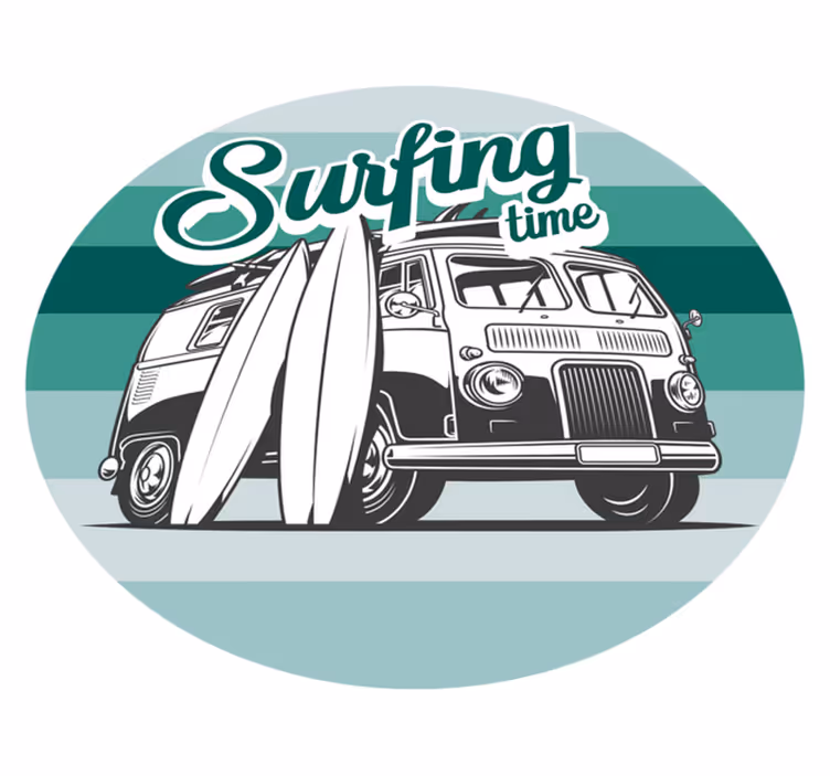 Alfombra vinílica juvenil aventura de surf - TenVinilo