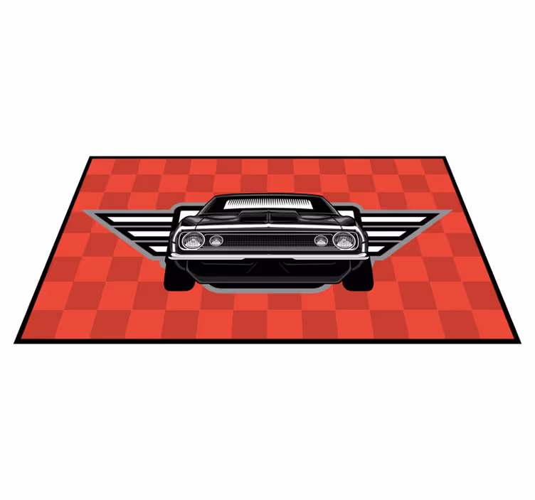 Alfombra vinílica vintage Impresionante coche americano - TenVinilo