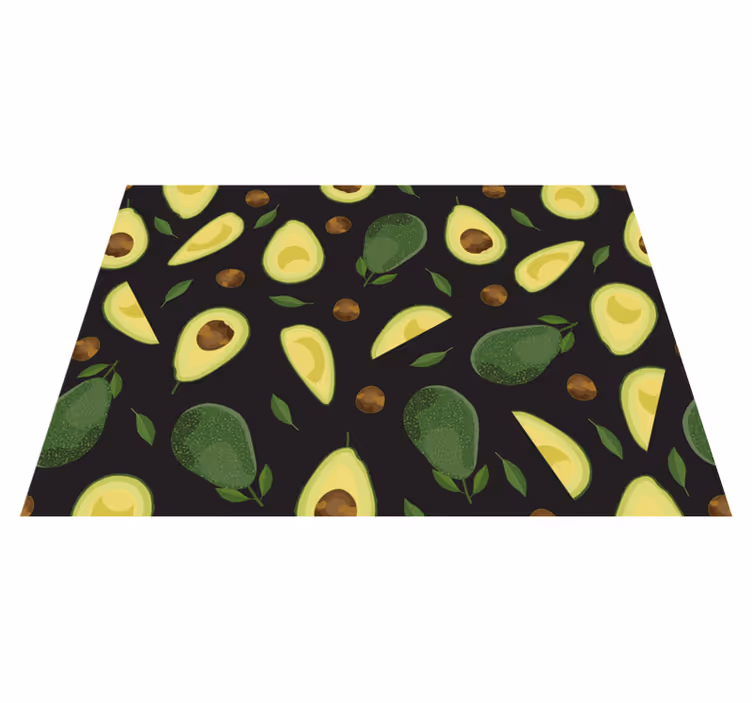 Alfombra vinilo cocina Muchos aguacates con semillas - TenVinilo