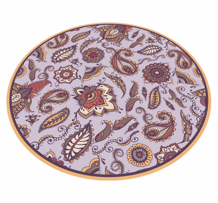 Alfombra vinílica flores elaborados motivos botánicos - TenVinilo