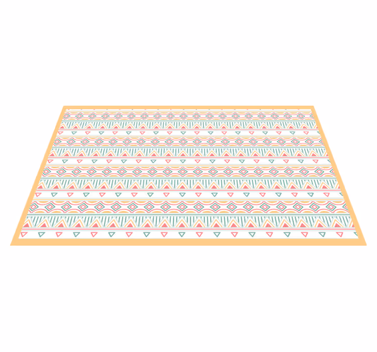 Alfombra vinílica dormitorio Patrón de estilo boho y hippie - TenVinilo