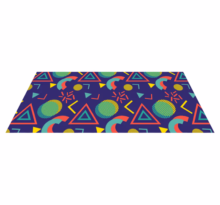 Alfombra vinílica geométrica motivos geométricos vivos - TenVinilo