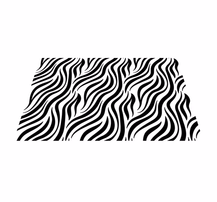 Alfombra vinílica rayas Rayas de cebra en blanco y negro - TenVinilo
