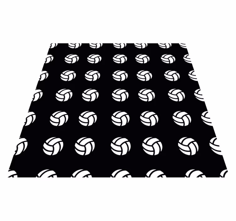 Alfombra vinílica dormitorio Voleibol blanco y negro - TenVinilo