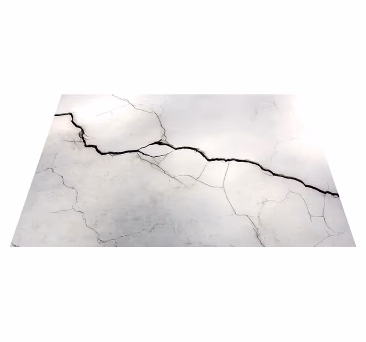 Alfombra vinílica imitación mármol blanca arrugada - TenVinilo
