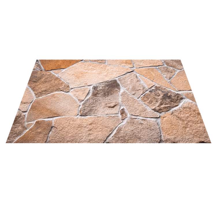 Alfombra vinílica imitación piedra efecto realista terroso - TenVinilo