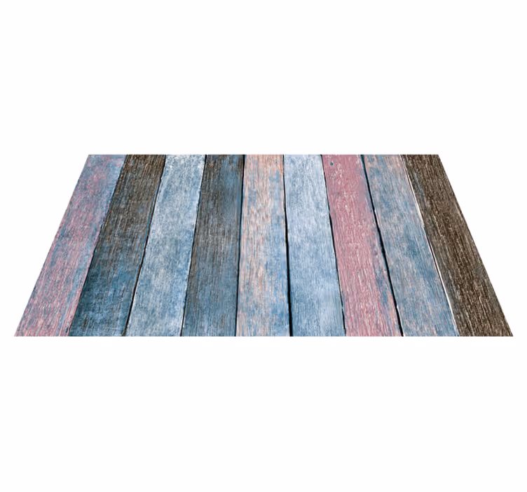Alfombra vinílica Tablones de madera rústicos - TenVinilo