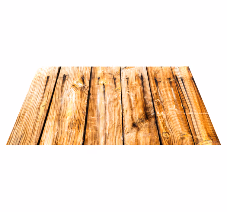 Alfombra vinílica textura Tablones de madera marrón cruda - TenVinilo