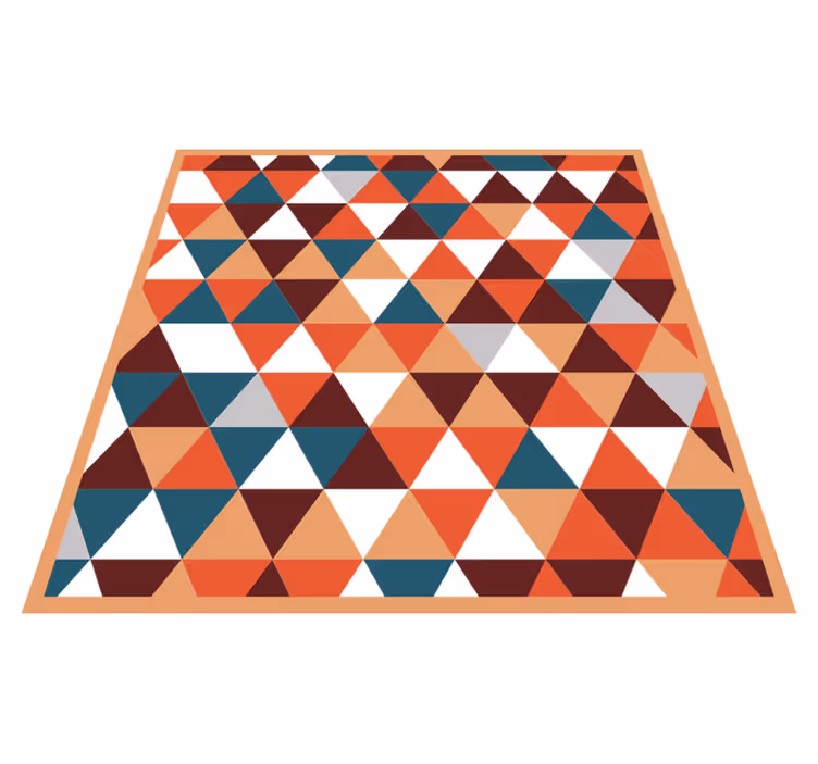Alfombra de vinilo geométrica Triángulo multicolor - TenVinilo